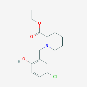 molecular formula C15H20ClNO3 B5167356 Ethyl 1-[(5-chloro-2-hydroxyphenyl)methyl]piperidine-2-carboxylate 