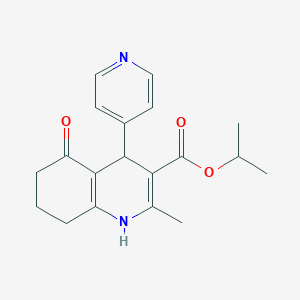 molecular formula C19H22N2O3 B5167424 Propan-2-yl 2-methyl-5-oxo-4-(pyridin-4-yl)-1,4,5,6,7,8-hexahydroquinoline-3-carboxylate 
