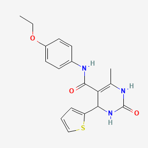 molecular formula C18H19N3O3S B5167770 N-(4-ethoxyphenyl)-6-methyl-2-oxo-4-thiophen-2-yl-3,4-dihydro-1H-pyrimidine-5-carboxamide 