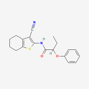 molecular formula C19H20N2O2S B5168142 N-(3-cyano-4,5,6,7-tetrahydro-1-benzothiophen-2-yl)-2-phenoxybutanamide 