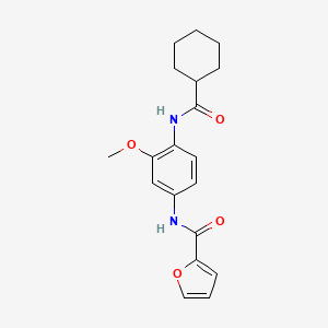 molecular formula C19H22N2O4 B5168175 N-[4-(cyclohexanecarbonylamino)-3-methoxyphenyl]furan-2-carboxamide 