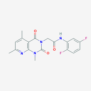 molecular formula C18H16F2N4O3 B5168214 N-(2,5-DIFLUOROPHENYL)-2-{1,5,7-TRIMETHYL-2,4-DIOXO-1H,2H,3H,4H-PYRIDO[2,3-D]PYRIMIDIN-3-YL}ACETAMIDE 