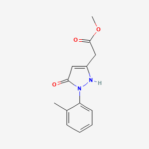 molecular formula C13H14N2O3 B5168248 methyl 2-[5-hydroxy-1-(2-methylphenyl)-1H-pyrazol-3-yl]acetate 