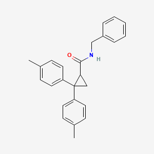 molecular formula C25H25NO B5168259 N-benzyl-2,2-bis(4-methylphenyl)cyclopropane-1-carboxamide 
