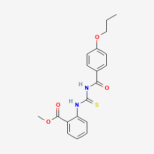molecular formula C19H20N2O4S B5168286 Methyl 2-({[(4-propoxyphenyl)carbonyl]carbamothioyl}amino)benzoate 