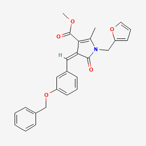 molecular formula C26H23NO5 B5168484 methyl (4Z)-4-[3-(benzyloxy)benzylidene]-1-(furan-2-ylmethyl)-2-methyl-5-oxo-4,5-dihydro-1H-pyrrole-3-carboxylate 