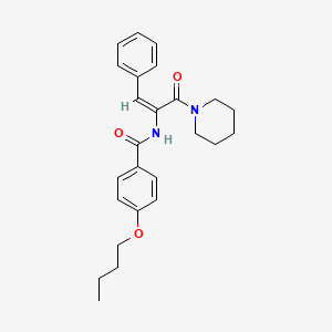 molecular formula C25H30N2O3 B5168514 4-butoxy-N-[(E)-3-oxo-1-phenyl-3-piperidin-1-ylprop-1-en-2-yl]benzamide 