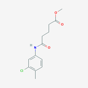 molecular formula C13H16ClNO3 B5168562 methyl 5-[(3-chloro-4-methylphenyl)amino]-5-oxopentanoate 