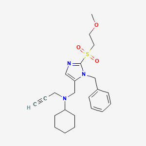 ({1-benzyl-2-[(2-methoxyethyl)sulfonyl]-1H-imidazol-5-yl}methyl)cyclohexyl(2-propyn-1-yl)amine