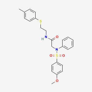 N~2~-[(4-methoxyphenyl)sulfonyl]-N~1~-{2-[(4-methylphenyl)thio]ethyl}-N~2~-phenylglycinamide