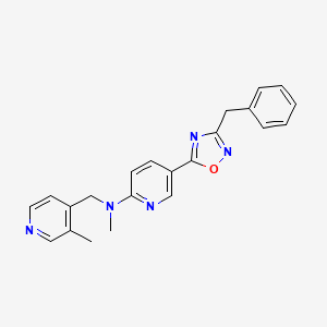 5-(3-benzyl-1,2,4-oxadiazol-5-yl)-N-methyl-N-[(3-methyl-4-pyridinyl)methyl]-2-pyridinamine
