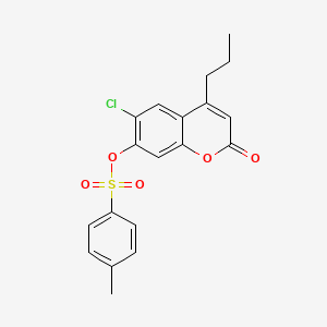6-chloro-2-oxo-4-propyl-2H-chromen-7-yl 4-methylbenzenesulfonate