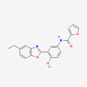 molecular formula C20H16N2O4 B5168652 N-[3-(5-ethyl-1,3-benzoxazol-2-yl)-4-hydroxyphenyl]furan-2-carboxamide 