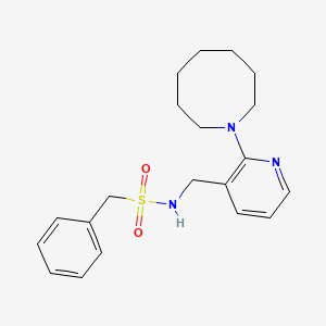 N-{[2-(1-azocanyl)-3-pyridinyl]methyl}-1-phenylmethanesulfonamide