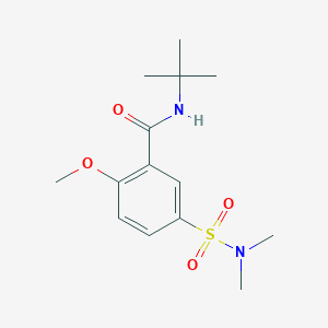 molecular formula C14H22N2O4S B5168679 N-tert-butyl-5-(dimethylsulfamoyl)-2-methoxybenzamide 