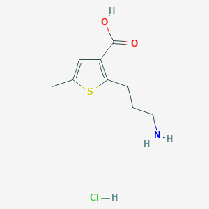 molecular formula C9H14ClNO2S B5168745 2-(3-Aminopropyl)-5-methylthiophene-3-carboxylic acid;hydrochloride 
