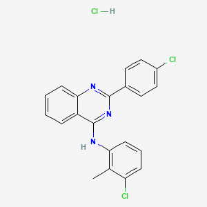 molecular formula C21H16Cl3N3 B5168843 N-(3-chloro-2-methylphenyl)-2-(4-chlorophenyl)quinazolin-4-amine;hydrochloride 