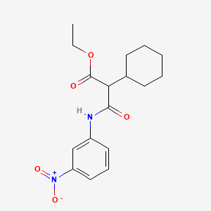 molecular formula C17H22N2O5 B5168878 Ethyl 2-cyclohexyl-3-(3-nitroanilino)-3-oxopropanoate 