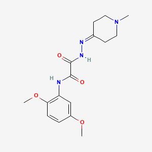 molecular formula C16H22N4O4 B5168884 N-(2,5-dimethoxyphenyl)-2-[2-(1-methylpiperidin-4-ylidene)hydrazinyl]-2-oxoacetamide 