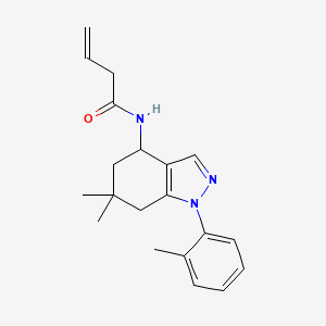molecular formula C20H25N3O B5169019 N-[6,6-dimethyl-1-(2-methylphenyl)-4,5,6,7-tetrahydro-1H-indazol-4-yl]-3-butenamide 
