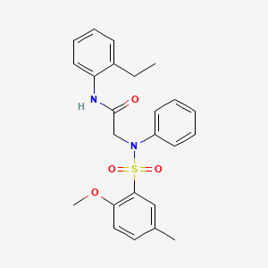 molecular formula C24H26N2O4S B5169056 N-(2-ethylphenyl)-2-(N-(2-methoxy-5-methylphenyl)sulfonylanilino)acetamide 
