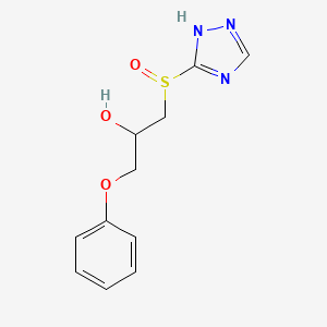 molecular formula C11H13N3O3S B5169081 1-phenoxy-3-(1H-1,2,4-triazol-5-ylsulfinyl)propan-2-ol 