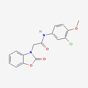 molecular formula C16H13ClN2O4 B5169135 N-(3-CHLORO-4-METHOXYPHENYL)-2-(2-OXO-2,3-DIHYDRO-1,3-BENZOXAZOL-3-YL)ACETAMIDE 