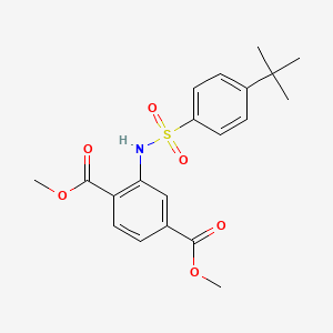 molecular formula C20H23NO6S B5169139 DIMETHYL 2-({[4-(TERT-BUTYL)PHENYL]SULFONYL}AMINO)TEREPHTHALATE 