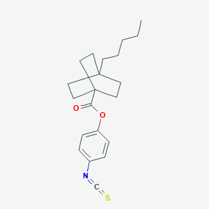 molecular formula C21H27NO2S B051693 4-异硫氰酸苯基 4-戊基双环[2.2.2]辛烷-1-羧酸酯 CAS No. 121235-90-3