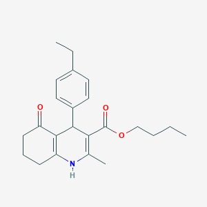 molecular formula C23H29NO3 B5169522 Butyl 4-(4-ethylphenyl)-2-methyl-5-oxo-1,4,5,6,7,8-hexahydroquinoline-3-carboxylate 