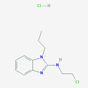molecular formula C12H17Cl2N3 B051696 1-Propyl-2-(2-chloroethylamino)benzimidazole hydrochloride CAS No. 111678-92-3