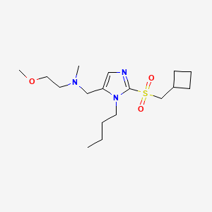 molecular formula C17H31N3O3S B5169660 N-[[3-butyl-2-(cyclobutylmethylsulfonyl)imidazol-4-yl]methyl]-2-methoxy-N-methylethanamine 
