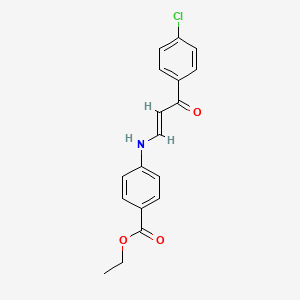 molecular formula C18H16ClNO3 B5169828 ethyl 4-[[(E)-3-(4-chlorophenyl)-3-oxoprop-1-enyl]amino]benzoate 