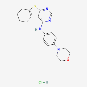 molecular formula C20H23ClN4OS B5169932 N-(4-morpholin-4-ylphenyl)-5,6,7,8-tetrahydro-[1]benzothiolo[2,3-d]pyrimidin-4-amine;hydrochloride 