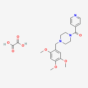 molecular formula C22H27N3O8 B5170035 Oxalic acid;pyridin-4-yl-[4-[(2,4,5-trimethoxyphenyl)methyl]piperazin-1-yl]methanone 