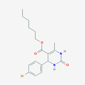 molecular formula C18H23BrN2O3 B5170043 Hexyl 4-(4-bromophenyl)-6-methyl-2-oxo-1,2,3,4-tetrahydropyrimidine-5-carboxylate 