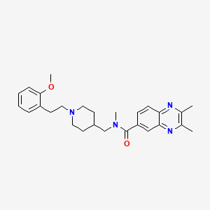 molecular formula C27H34N4O2 B5170269 N-[[1-[2-(2-methoxyphenyl)ethyl]piperidin-4-yl]methyl]-N,2,3-trimethylquinoxaline-6-carboxamide 
