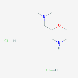 molecular formula C7H18Cl2N2O B051703 N,N-Dimethyl-1-(morpholin-2-yl)methanamine dihydrochloride CAS No. 122894-40-0