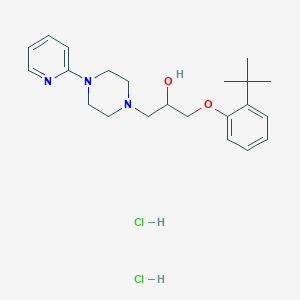 molecular formula C22H33Cl2N3O2 B5170318 1-(2-Tert-butylphenoxy)-3-(4-pyridin-2-ylpiperazin-1-yl)propan-2-ol;dihydrochloride 