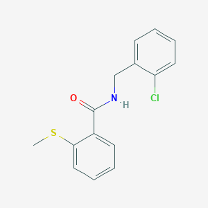 molecular formula C15H14ClNOS B5170336 N-(2-chlorobenzyl)-2-(methylsulfanyl)benzamide 