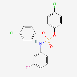 molecular formula C18H13Cl2FNO3P B5170601 N-bis(4-chlorophenoxy)phosphoryl-3-fluoroaniline 