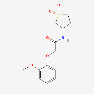molecular formula C13H17NO5S B5170645 N-(1,1-dioxothiolan-3-yl)-2-(2-methoxyphenoxy)acetamide 