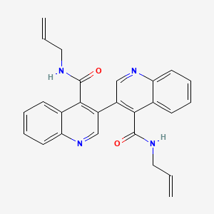 molecular formula C26H22N4O2 B5171054 N-prop-2-enyl-3-[4-(prop-2-enylcarbamoyl)quinolin-3-yl]quinoline-4-carboxamide 