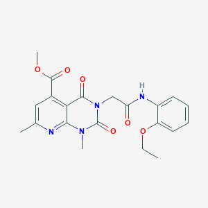 molecular formula C21H22N4O6 B5171437 METHYL 3-{[(2-ETHOXYPHENYL)CARBAMOYL]METHYL}-1,7-DIMETHYL-2,4-DIOXO-1H,2H,3H,4H-PYRIDO[2,3-D]PYRIMIDINE-5-CARBOXYLATE 