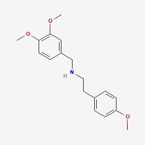 molecular formula C18H23NO3 B5171494 N-[(3,4-dimethoxyphenyl)methyl]-2-(4-methoxyphenyl)ethanamine CAS No. 40172-00-7