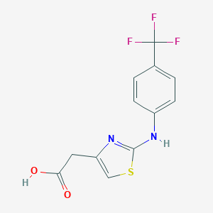 {2-[4-(Trifluoromethyl)anilino]-1,3-thiazol-4-yl}acetic acid