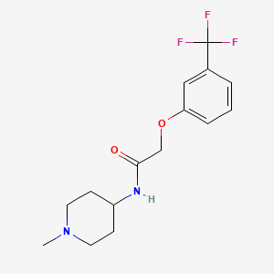 molecular formula C15H19F3N2O2 B5171653 N-(1-methylpiperidin-4-yl)-2-[3-(trifluoromethyl)phenoxy]acetamide 