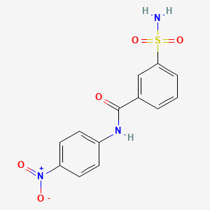 molecular formula C13H11N3O5S B5171798 N-(4-nitrophenyl)-3-sulfamoylbenzamide 