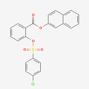 molecular formula C23H15ClO5S B5172514 Naphthalen-2-yl 2-(4-chlorophenyl)sulfonyloxybenzoate 