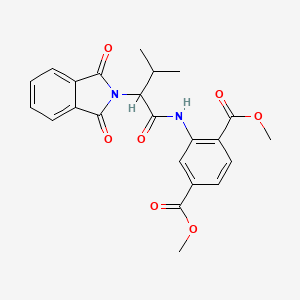 molecular formula C23H22N2O7 B5172802 Dimethyl 2-[2-(1,3-dioxo-1,3-dihydro-2H-isoindol-2-yl)-3-methylbutanamido]benzene-1,4-dicarboxylate CAS No. 6160-42-5
